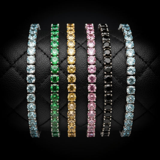 Pulsera tenis de moissanita personalizada