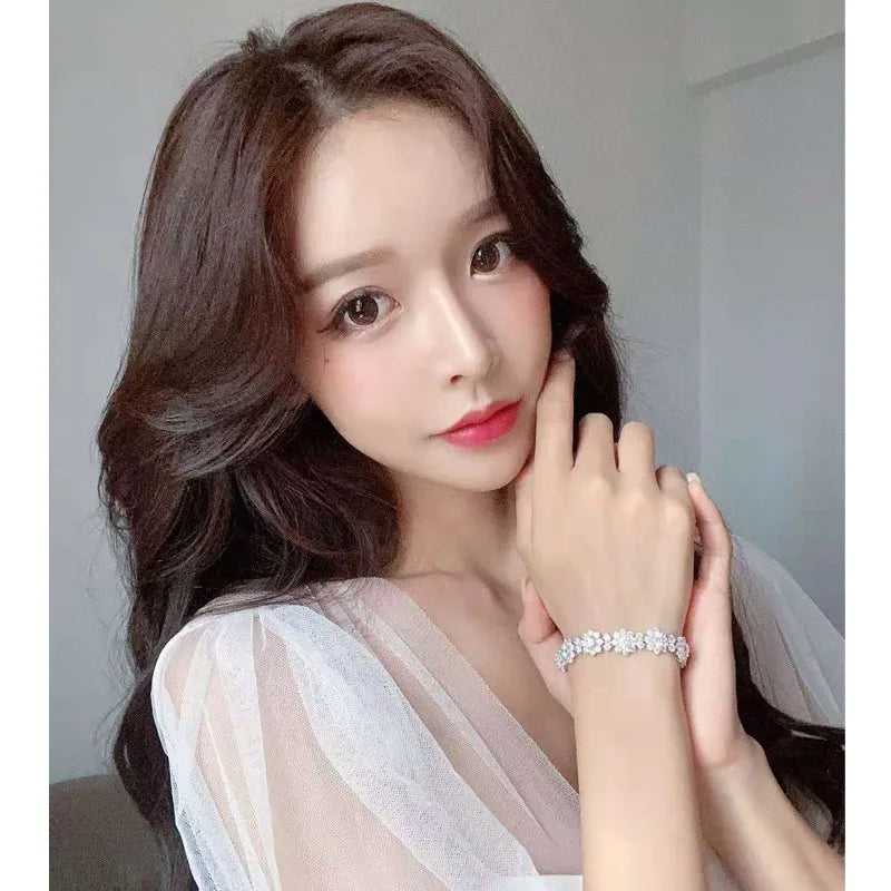 Pulsera de moissanita Metis D Color VVS1, pulsera de girasol