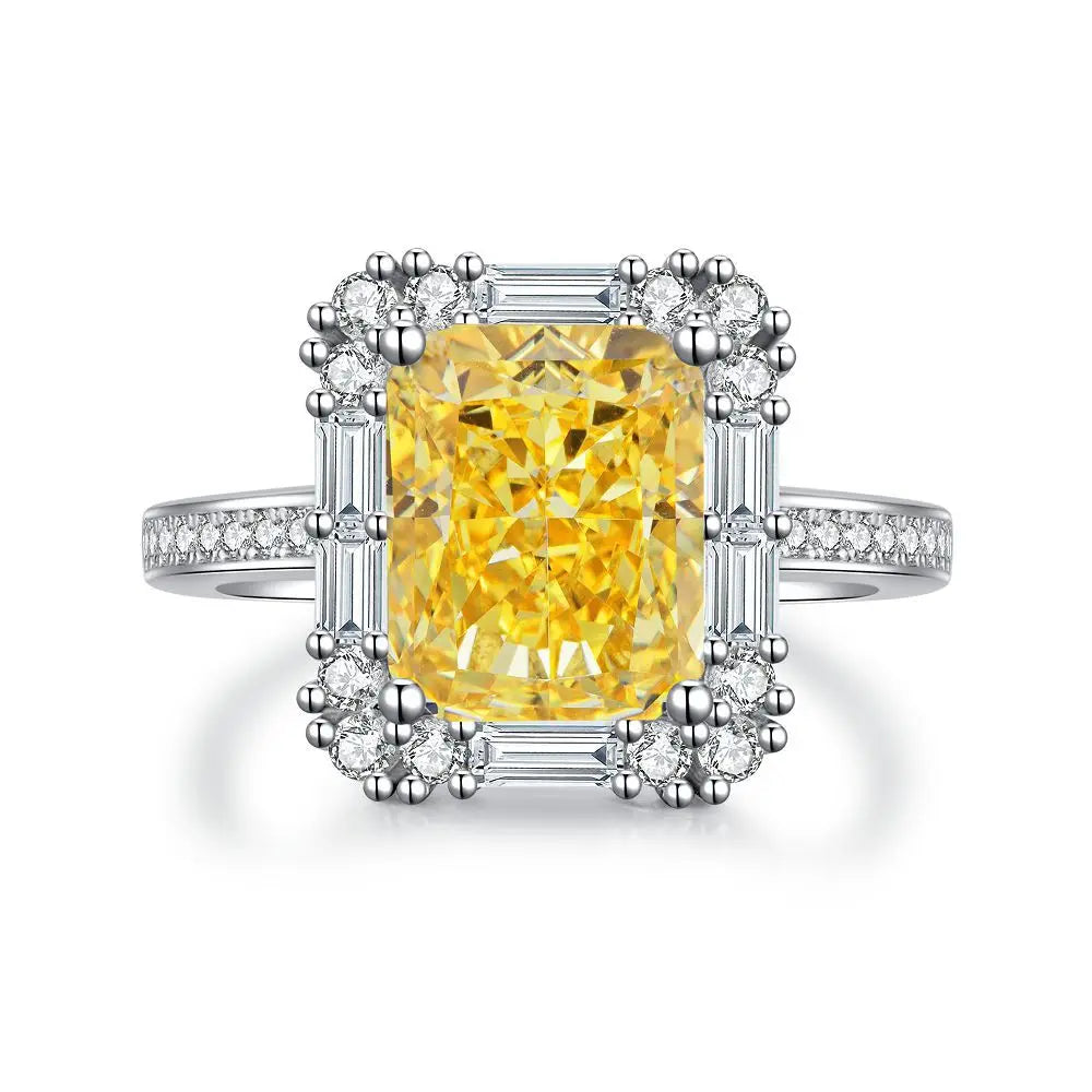 Anillo de compromiso de Platino con moissanita personalizable