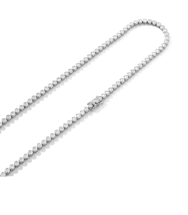 Collar burbuja de moissanita de 2/3 mm