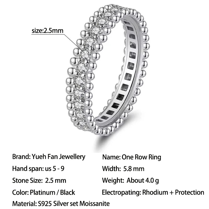 Anillo de plata con moissanita