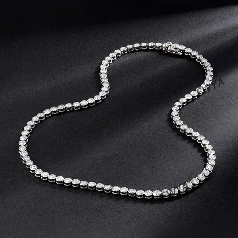 Collar burbuja de moissanita de 2/3 mm