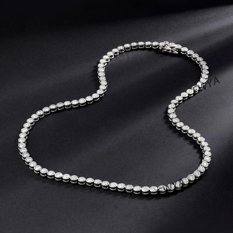 Collar burbuja de moissanita de 2/3 mm