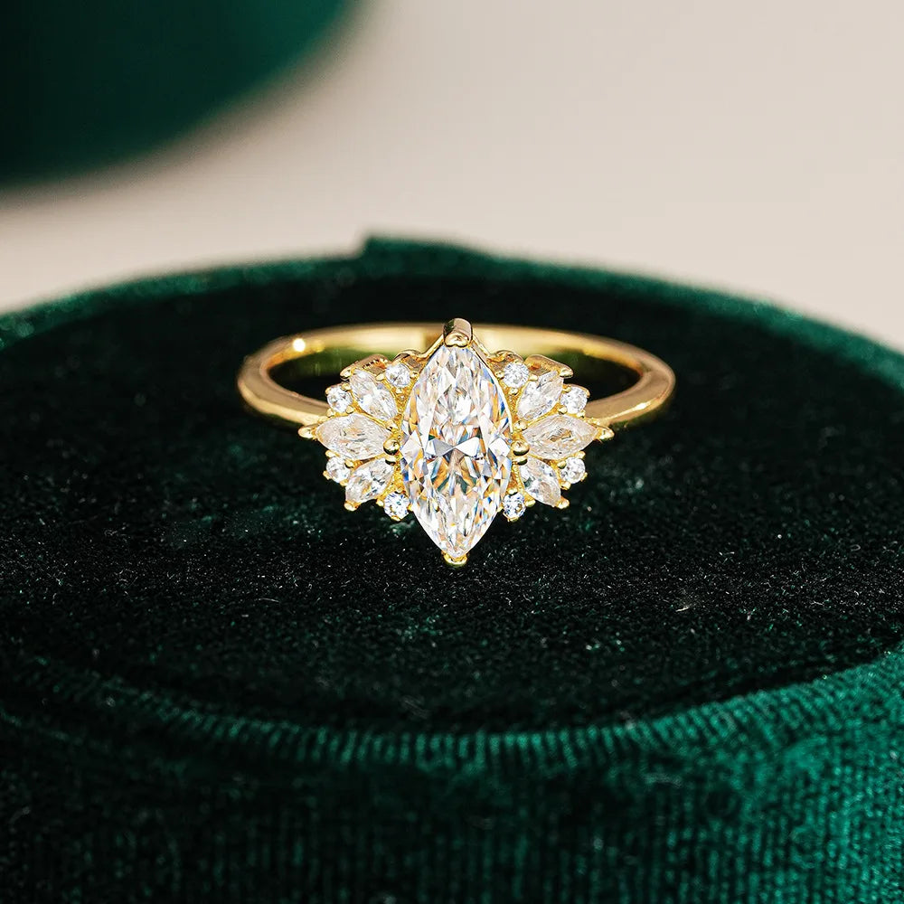 Anillo de moissanita de 1 quilate