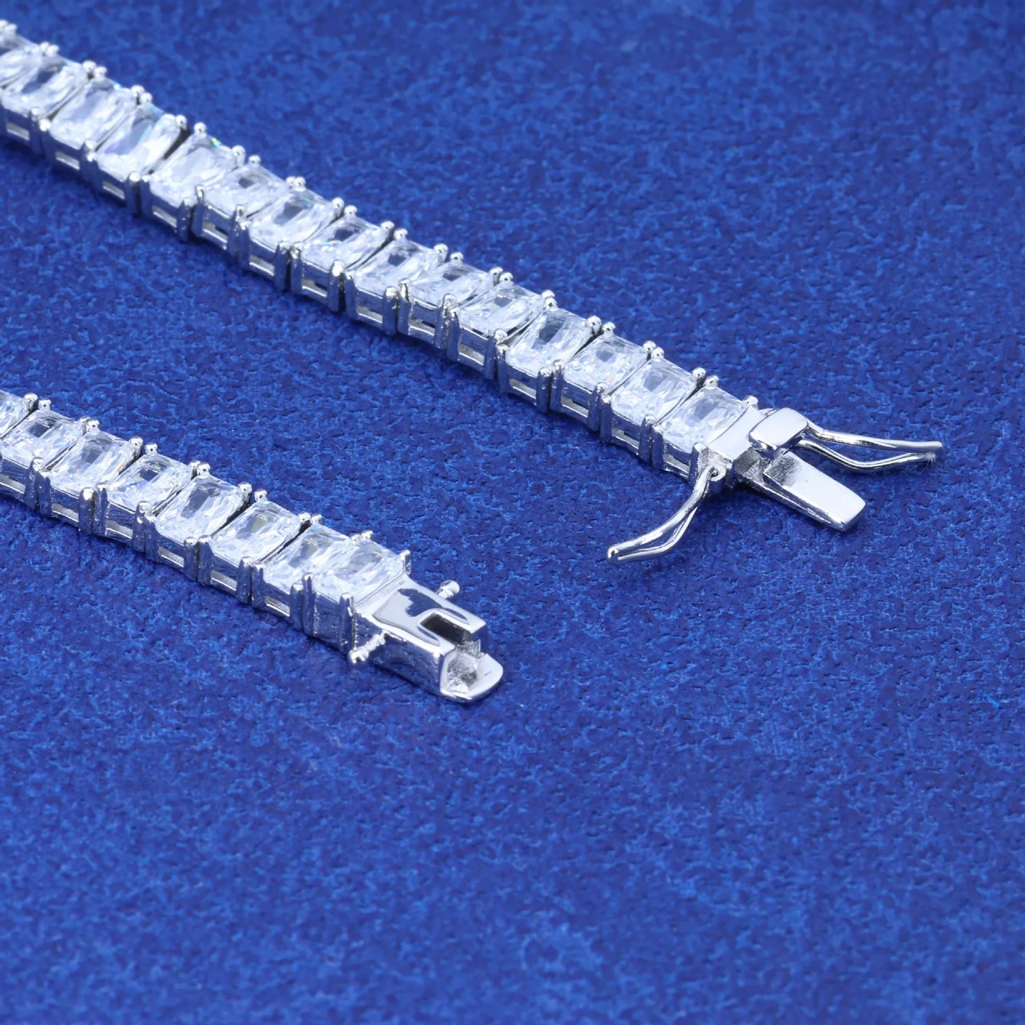 Pulsera de moissanita 3×5 mm corte brillante