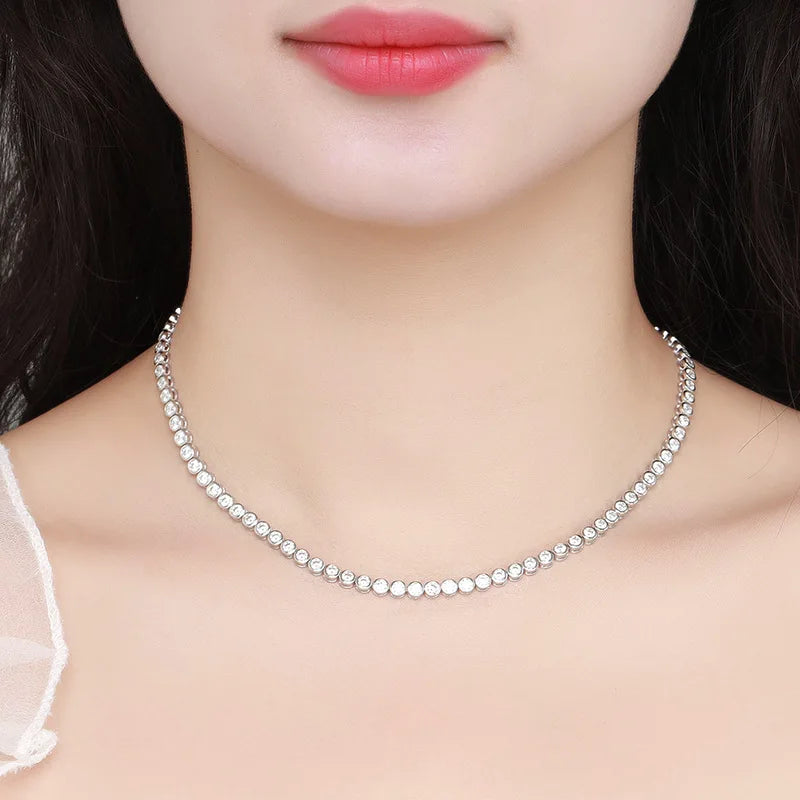 Collar burbuja de moissanita de 2/3 mm