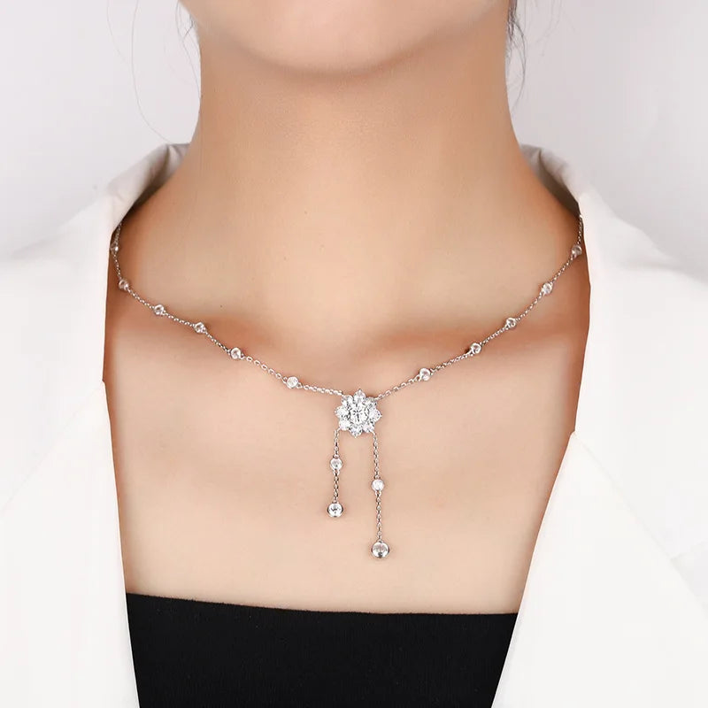 Collar de moissanita de girasol