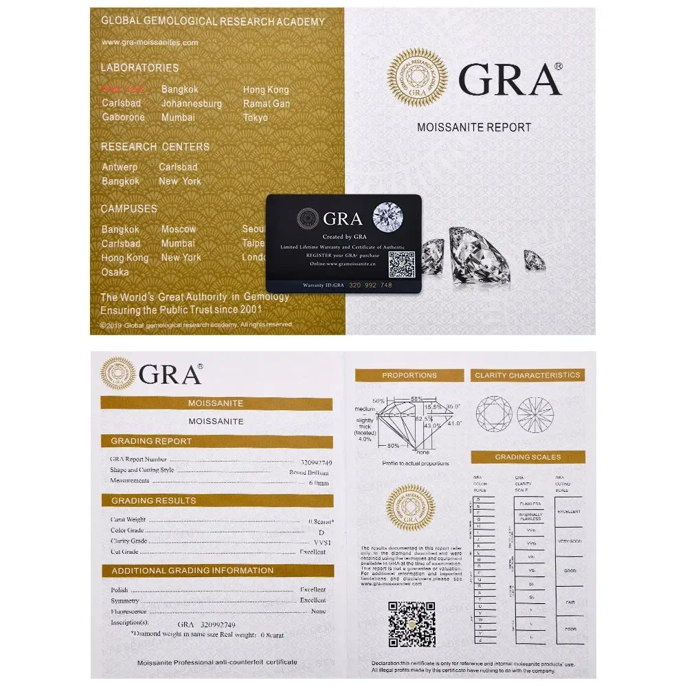 Cadena de moissanita diseño de corazón brillante