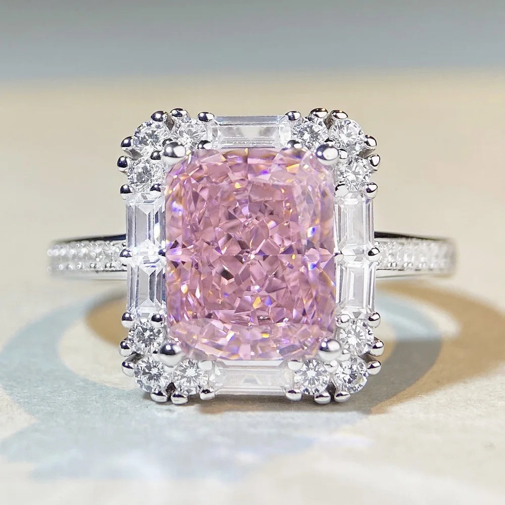 Anillo de compromiso de Platino con moissanita personalizable