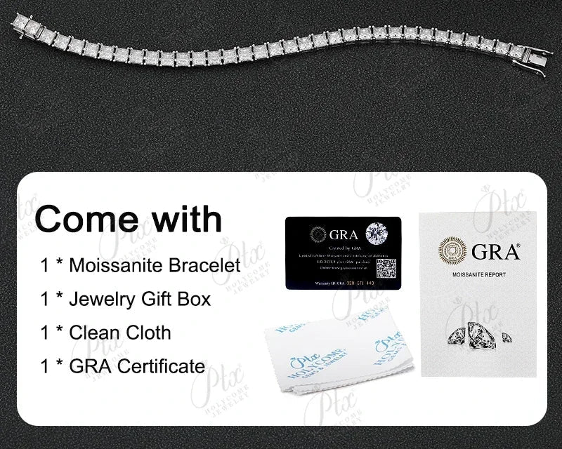 Pulsera tennis de moissanita