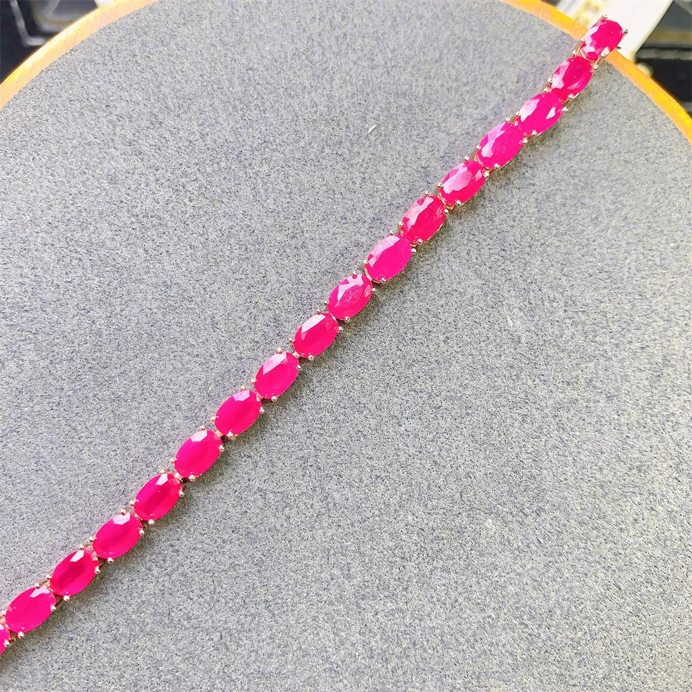 Pulsera con rubí natural