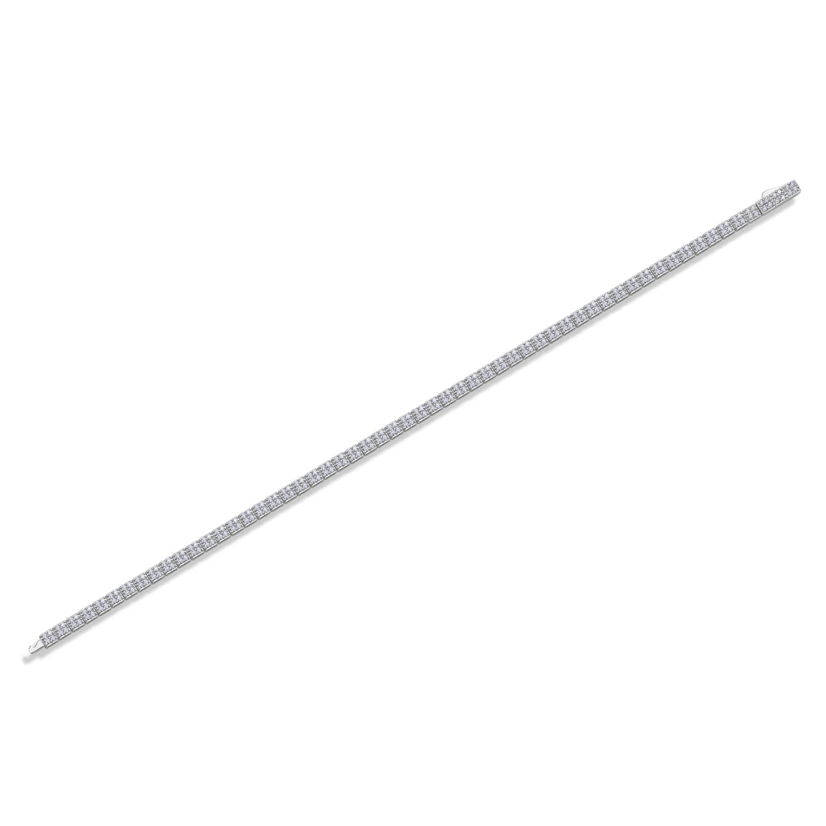 Pulsera tenis cuadrada de moissanita