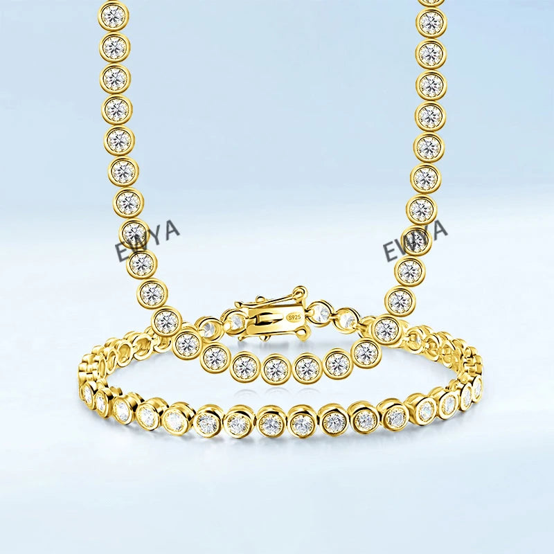 Collar burbuja de moissanita de 2/3 mm