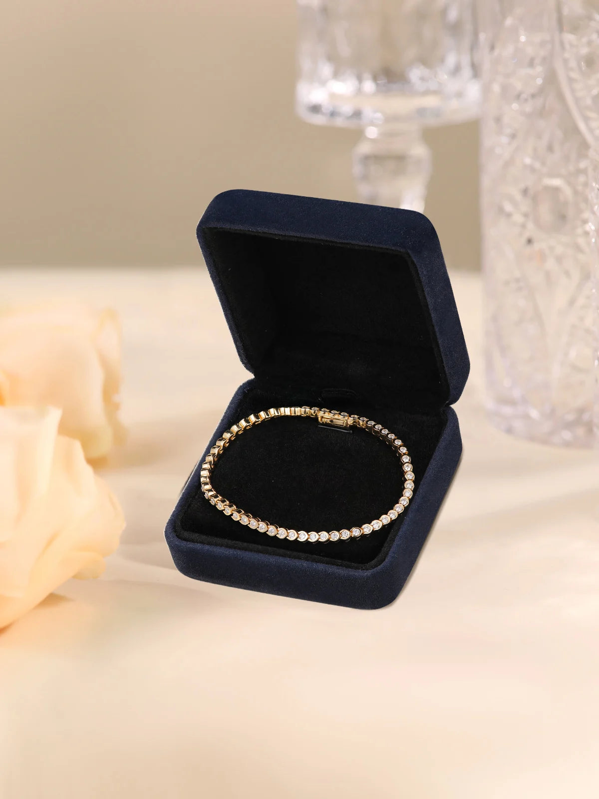 Pulsera tenis de moissanita de 1,8mm