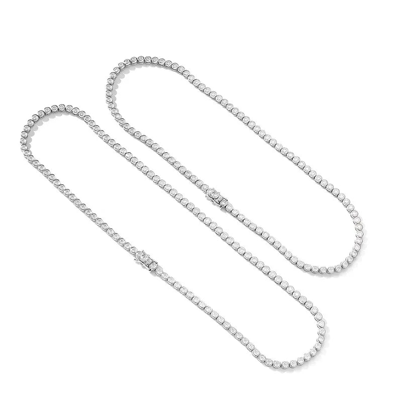 Collar burbuja de moissanita de 2/3 mm