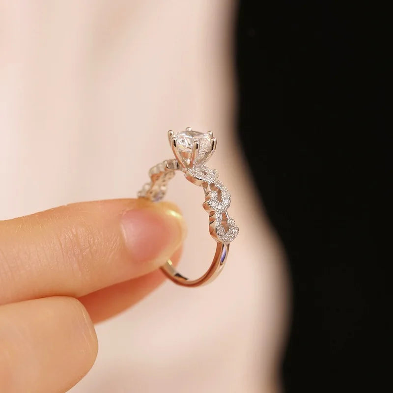 Anillo de compromiso moissanita 1CT