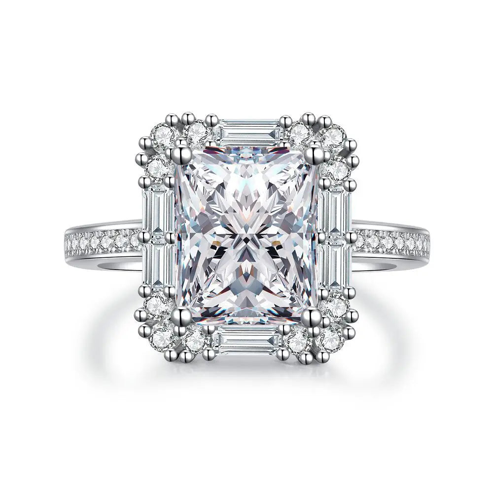 Anillo de compromiso de Platino con moissanita personalizable