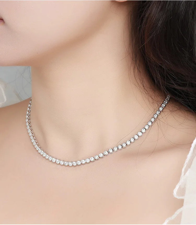 Collar burbuja de moissanita de 2/3 mm