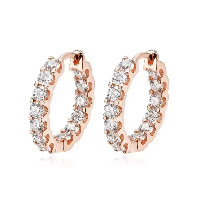 Pendientes de aro de moissanita, de 2.6 quilates