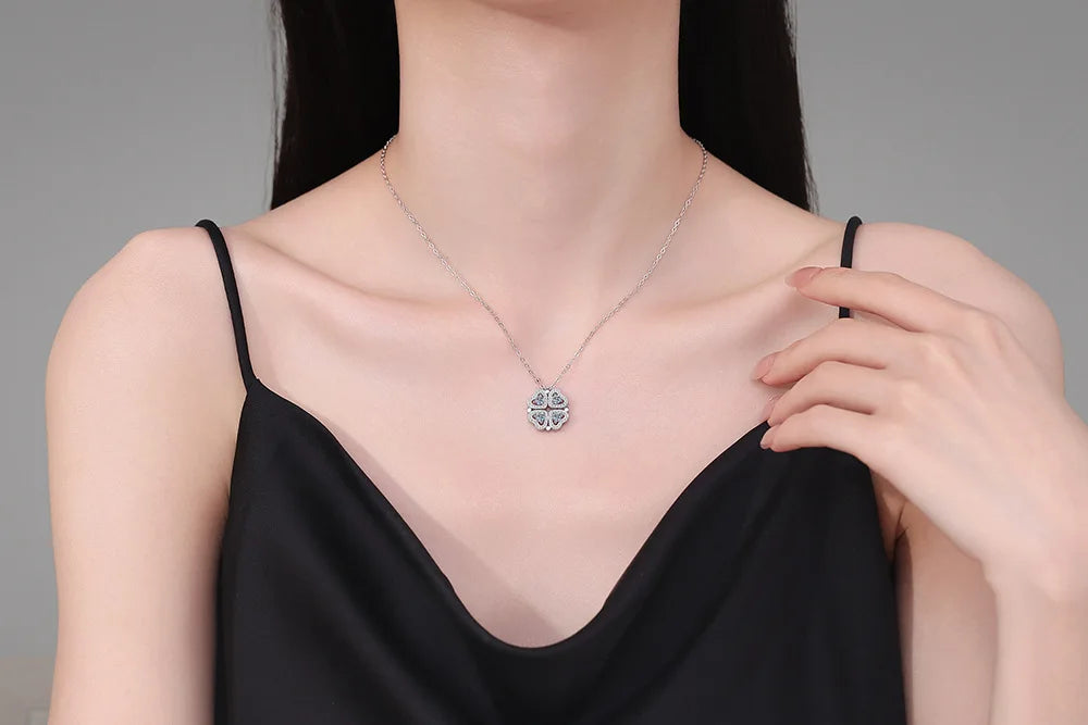 Cadena de clavícula de moissanita y paltino