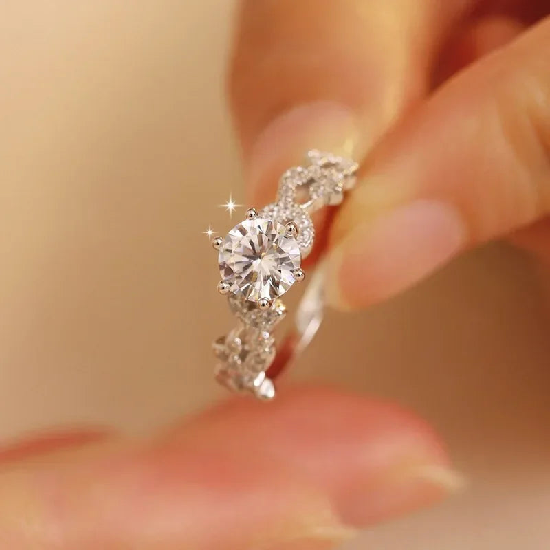 Anillo de compromiso moissanita 1CT