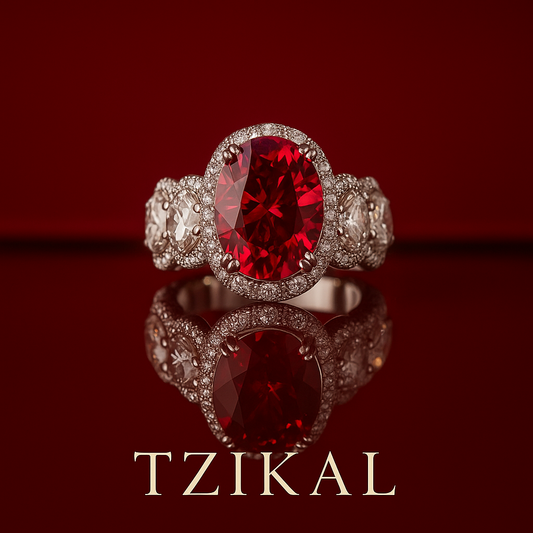 Anillo de Moissanita Rosa