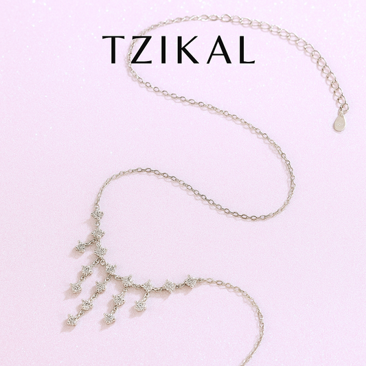 Collar para mujer de plata con moissanita de 3mm
