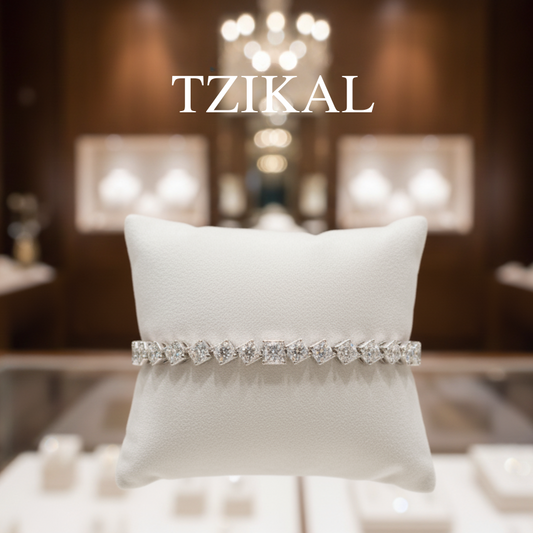 Pulsera tenis de moissanita corte princesa 3mm