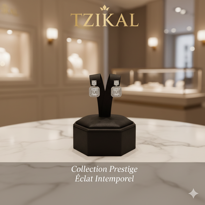 Juego de aretes unisex de moissanita de 2 quilates