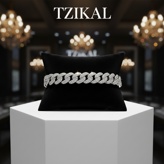 Cadena cubana de moissanita, Plata de Ley 925 chapada en oro de 18k