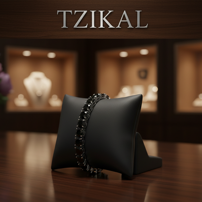 ‌ Pulsera de tenis de moissanita negra 