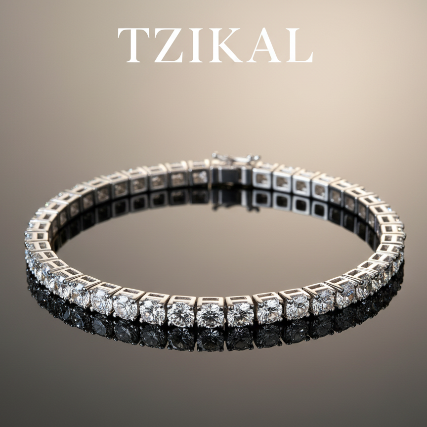 Cadena de tenis de platino sólido.