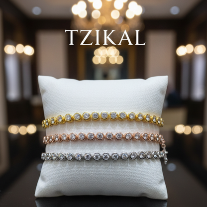 Cadena tenis burbuja de moissanita 0.1ct de 3mm