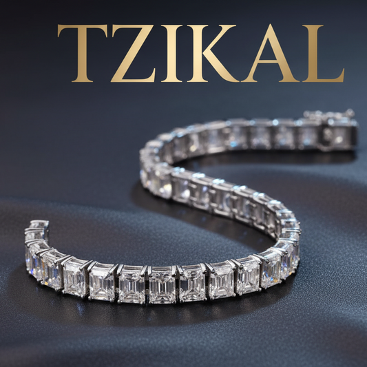 Pulseras de tenis de moissanita corte esmeralda