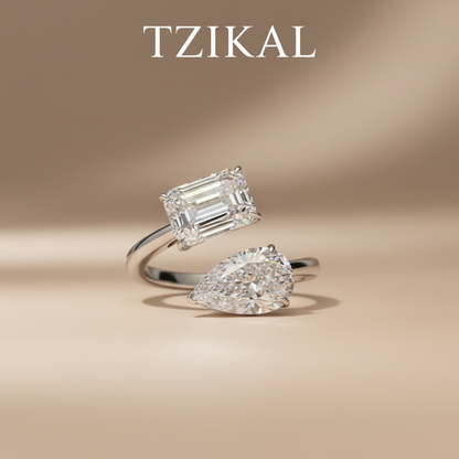 Anillo de platino PT950 de moissanita de 12 quilates