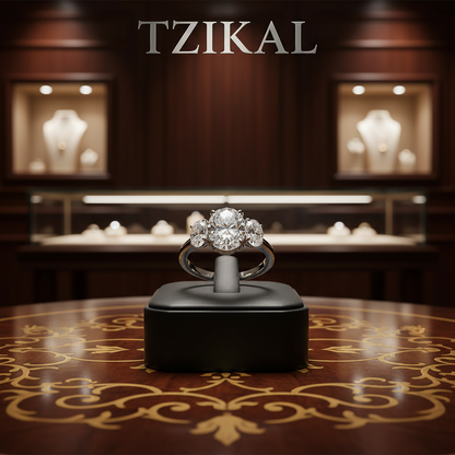 Anillo de compromiso de moissanita de corte ovalado de 3/6 quilates