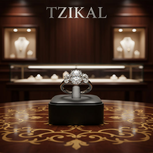 Anillo de compromiso de moissanita de corte ovalado de 3/6 quilates