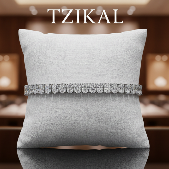 Pulsera tennis de moissanita corte oval