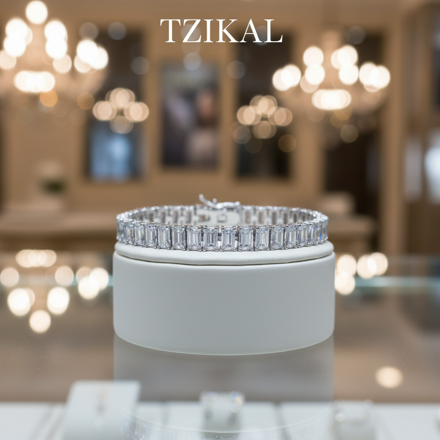 Pulsera de moissanita 3×5 mm