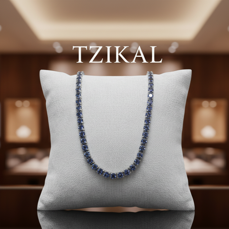 Pulsera tenis de moissanita gris