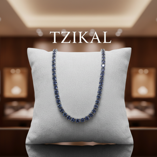 Pulsera tenis de moissanita gris