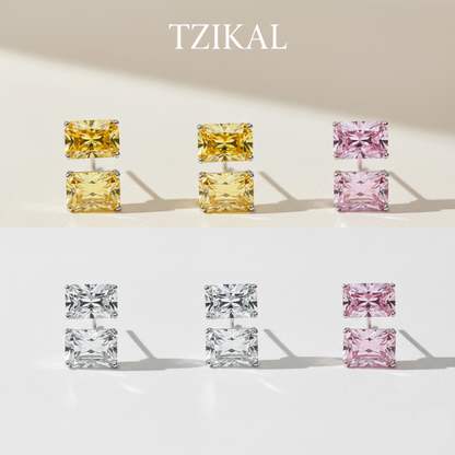 Aretes de Circón corte Radiante