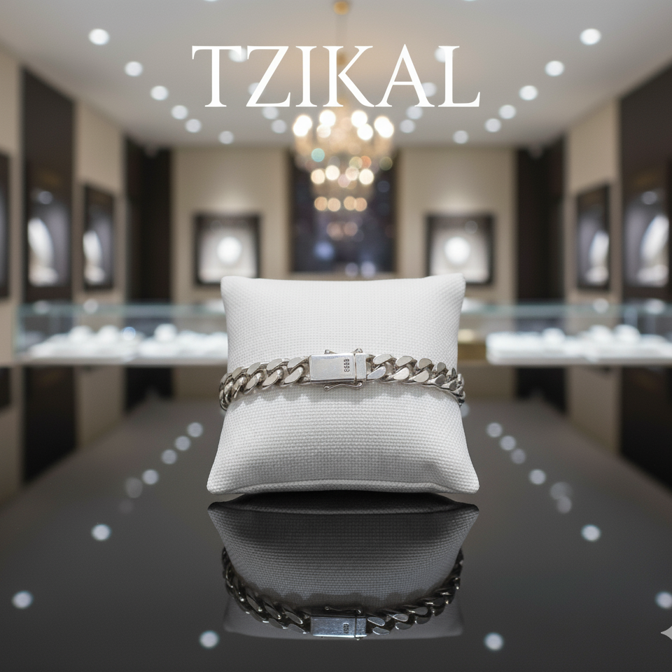 Cadena cubana de plata 925