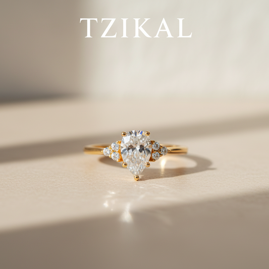 Anillo de Compromiso, Corte pera 1ct