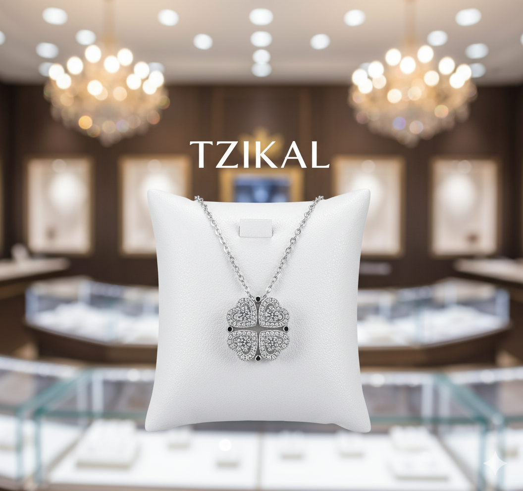 Cadena de clavícula de moissanita y paltino