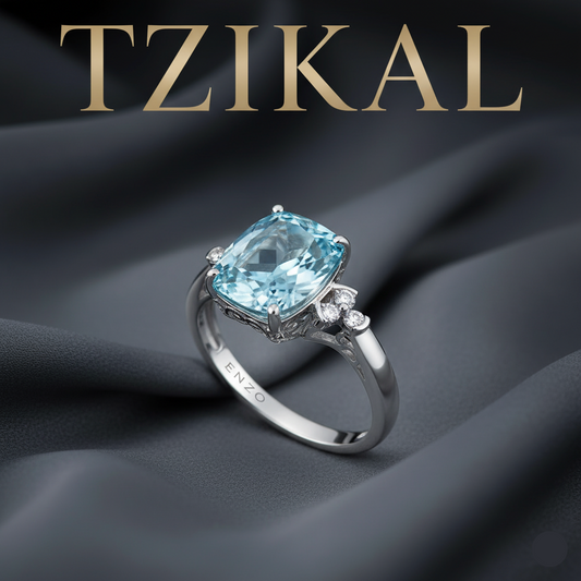 Anillo de Compromiso Aguamarina