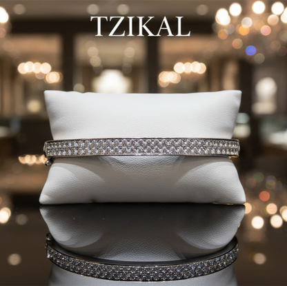 Aro de doble fila moissanita de 3mm