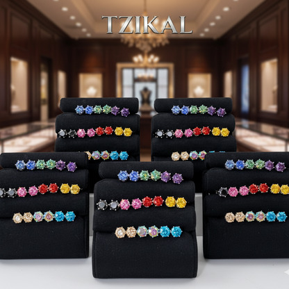 Pendientes de moissanita de 1ct-6ct, 21 colores