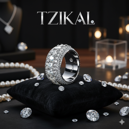 Anillo de diamantes ice out de moissanita, 8,46 quilates