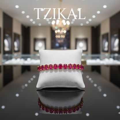 Pulsera con rubí natural